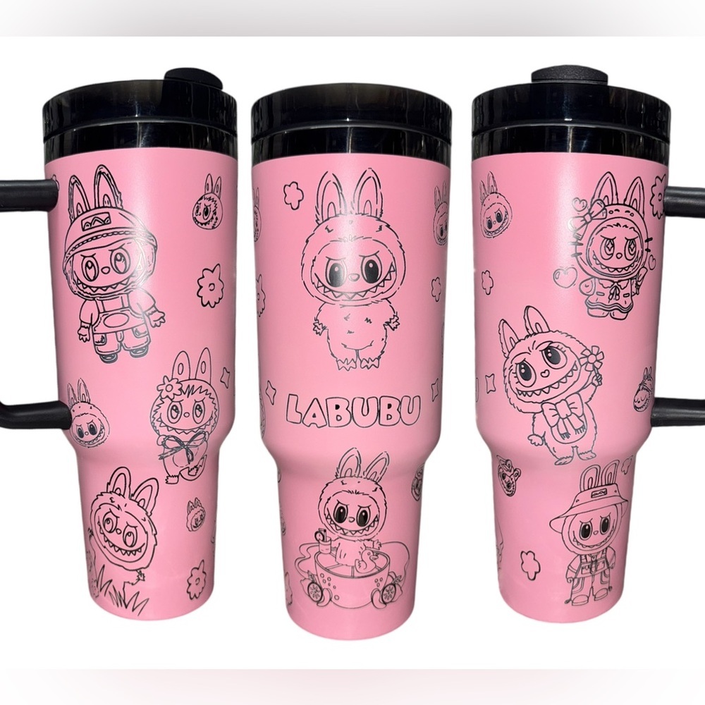 Labubu Laser Engraved 40oz tumbler